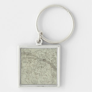 Norther Night Sky-kaart Sleutelhanger