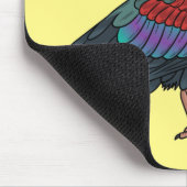 Northern bald ibis bird cartoon illustratie muismat (Hoek)