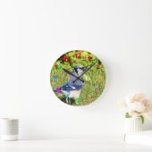 Northern Blue Jay Ronde Klok (Huis)