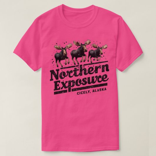 Northern Exposure Cicely Alaska Distressed Effect T-shirt (Design voorkant)