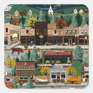 "Northern Exposure" ~ Roslyn, Washington Vierkante Sticker