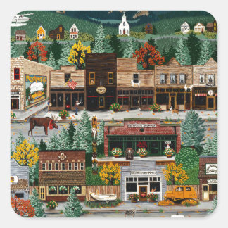 "Northern Exposure" ~ Roslyn, Washington Vierkante Sticker