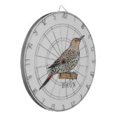 Northern flicker bird cartoon illustration dartbord (Voorkant Links)