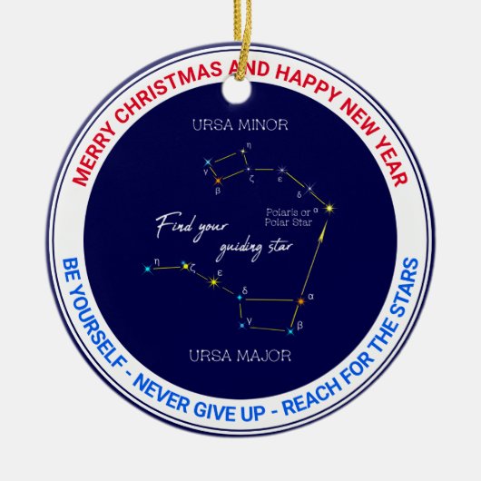Northern Hemisphere Finding Polaris Star Keramisch Ornament (Voorkant)