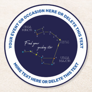 Northern Hemisphere Finding Polaris Star Ronde Kartonnen Onderzetter
