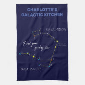 Northern Hemisphere Finding Polaris Star Theedoek (Verticaal)