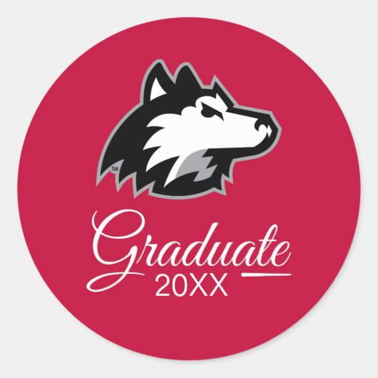 Northern Illinois Huskies | AFSTUDEREN Ronde Sticker (Voorkant)