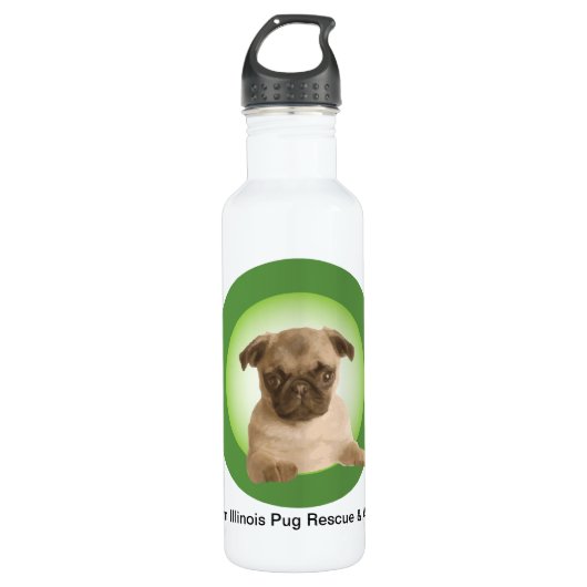 Northern Illinois Pug Rescue Waterfles (Voorkant)