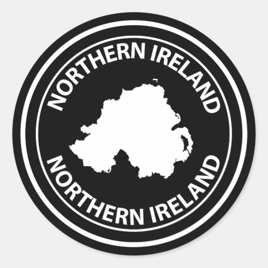 Northern Ireland Ronde Sticker (Voorkant)