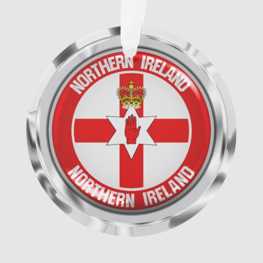 Northern Ireland Round Emblem Ornament (voorkant)