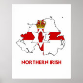 NORTHERN IRISH MAP POSTER (Voorkant)
