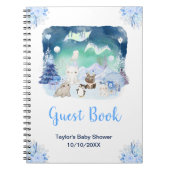 Northern Lights Animals Baby Shower Guest Book Notitieboek (Voorkant)