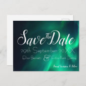 Northern Lights Bewaar het Date Briefkaart (Voorkant / Achterkant)