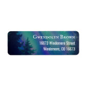 Northern Lights Celestial Return Address Label (Voorkant)