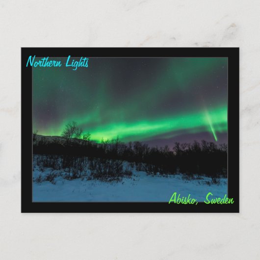 Northern Lights en Suède Carte postale (Devant)