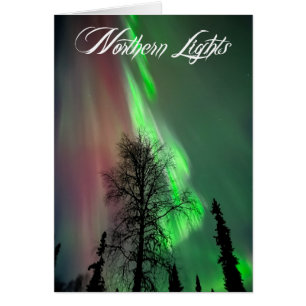 Northern Lights ll - Carte d'art de 5 pouces x 7 p