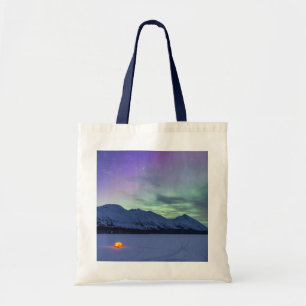 Northern Lights Moose Pass Kenai schiereiland Tote Bag