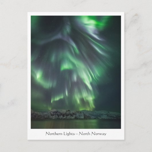 Northern Lights Night Sky Briefkaart (Voorkant)