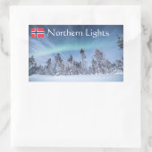 Northern Lights Rechthoekige Sticker (Tas)
