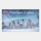 Northern Lights Rechthoekige Sticker (Voorkant)