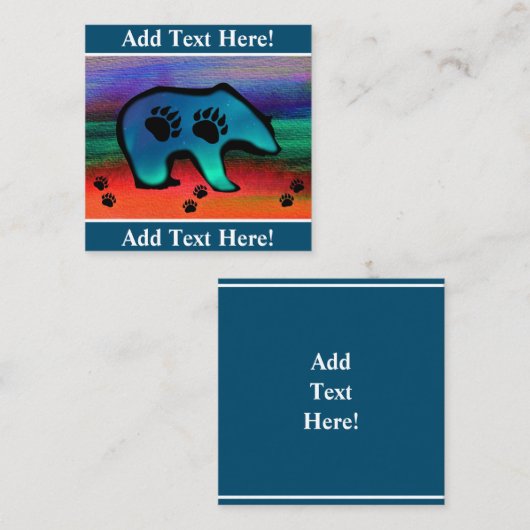 Northern Lights Spirit Oear Carré Carte de visite (Devant / Derrière)