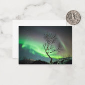Northern Lights Tree Kaart Notitiekaartje (Voorkant / Achterkant in situ)