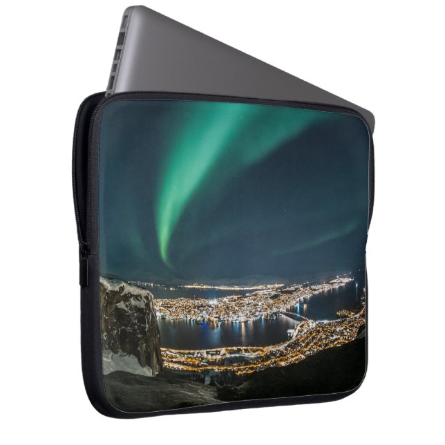 Northern Lights Tromso Laptop Sleeve (Voorkant Rechts)