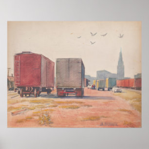 Northern Ohio Food Terminal – Kulhanek 1950 Afdruk Poster