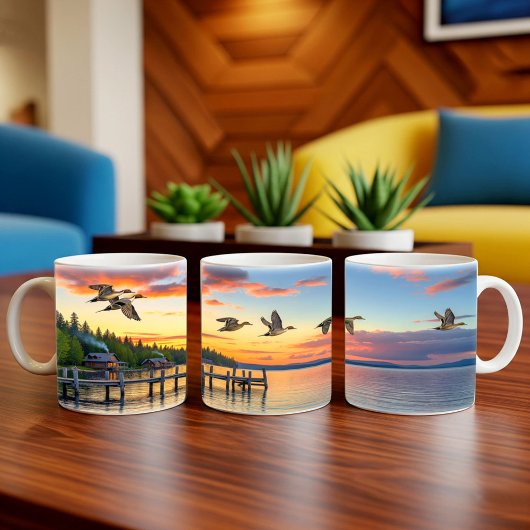 Northern Pintail Ducks Digitale Mok Wrap Ontwerp