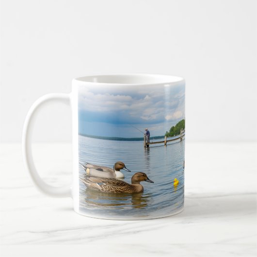 Northern Pintail Ducks Digitale Mok Wrap Ontwerp (Links)