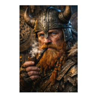 Northern Warrior in Winter Light Foto Afdruk