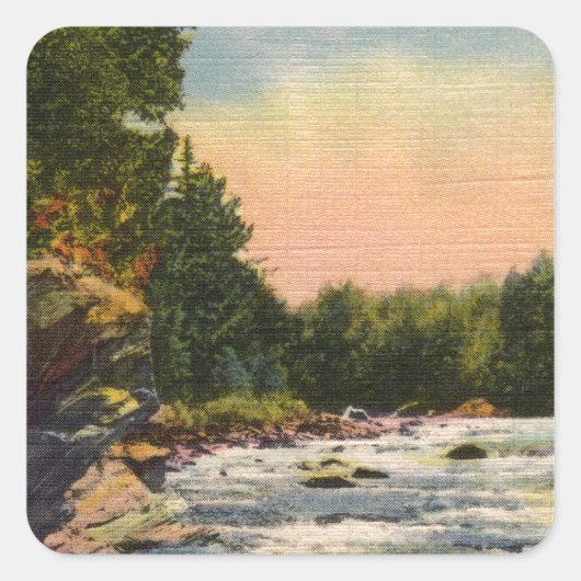Northland Rapids Vierkante Sticker (Voorkant)