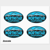 Northstar California blauw ovale stickers (Vel)