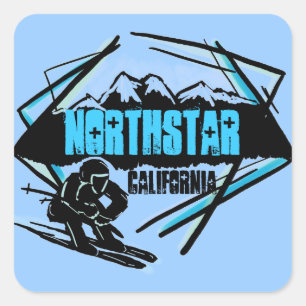 Northstar California blauw ski logo stickers
