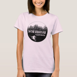 Northstar California roze dames skiër t-shirt