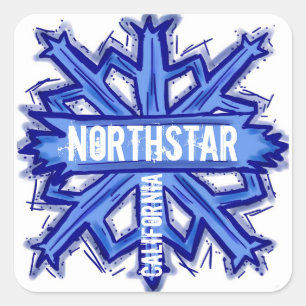 Northstar California sneeuwvlok artistieke sticker