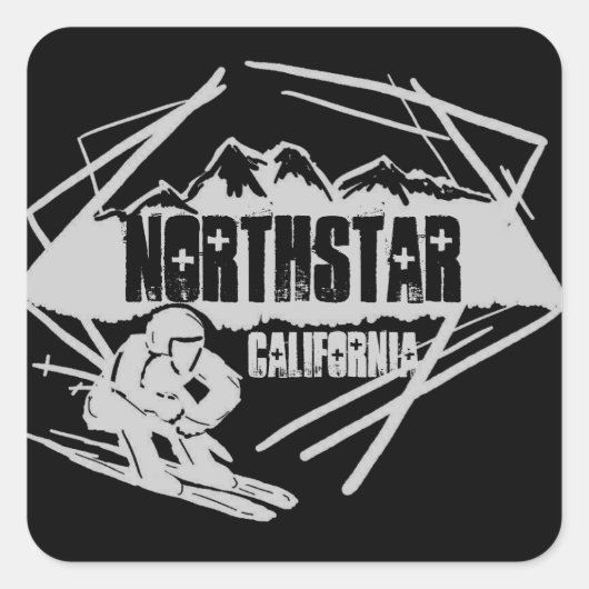 Northstar California zwart ski logo stickers (Voorkant)