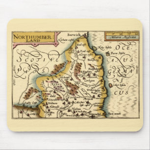 Northumberland County England Oude antiquarische k Muismat