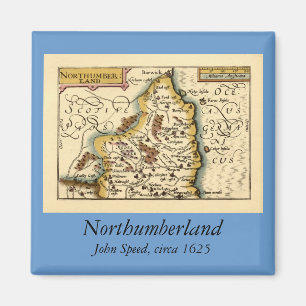 Northumberland County Map, Engeland Magneet