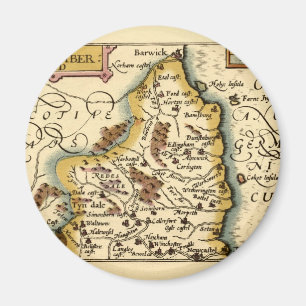 Northumberland County Map, Engeland Magneet