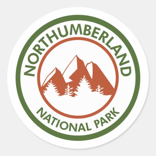 Northumberland National Park Ronde Sticker (Voorkant)