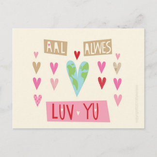 Northumbrian LOVE-briefkaart Briefkaart