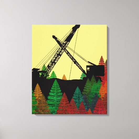 Northwest Crawler Crane n Track Fantasy Art Canvas Afdruk (Voorkant)