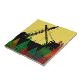 Northwest Crawler Crane n Track Fantasy Art Tegeltje (Zijkant)