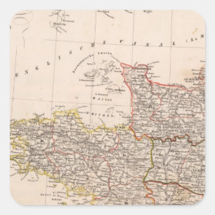 Northwest France Vierkante Sticker