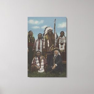 Northwest Indians - Buffalo Bill, Sitting Bull Canvas Afdruk