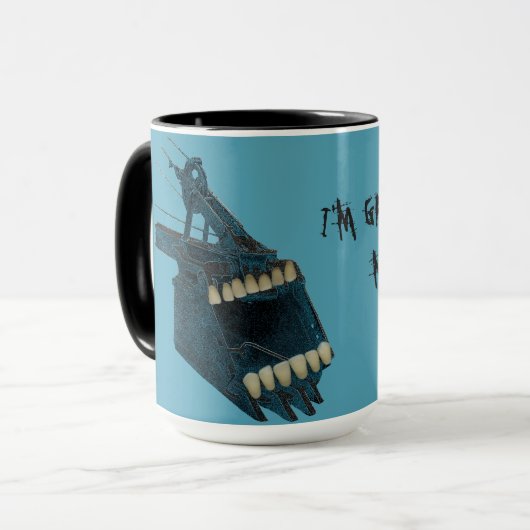 Northwest Shovel Bucket met tanden heeft Java koff Mok (Voorkant links)