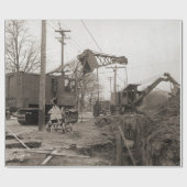 Northwest Shovel Co. Green Bay Early Construction Cadeaupapier (Vlak)