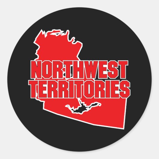 Northwest Territories Ronde Sticker (Voorkant)