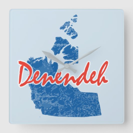 Northwest Territories Vierkante Klok (Voorkant)